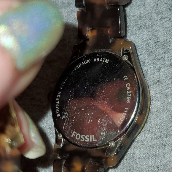 FOSSIL Stella Multifunction 4 Dial Tortoise Shell Resin Watch ES2785 - Picture 5 of 8